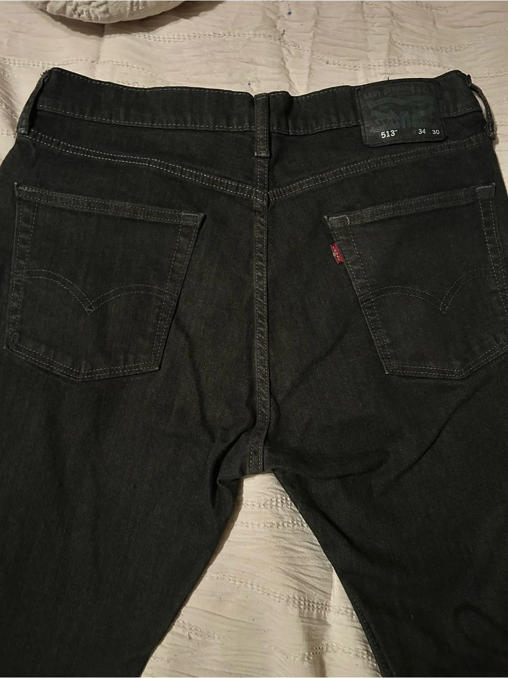 513 Levi's Men's Dark Black Straight Jeans